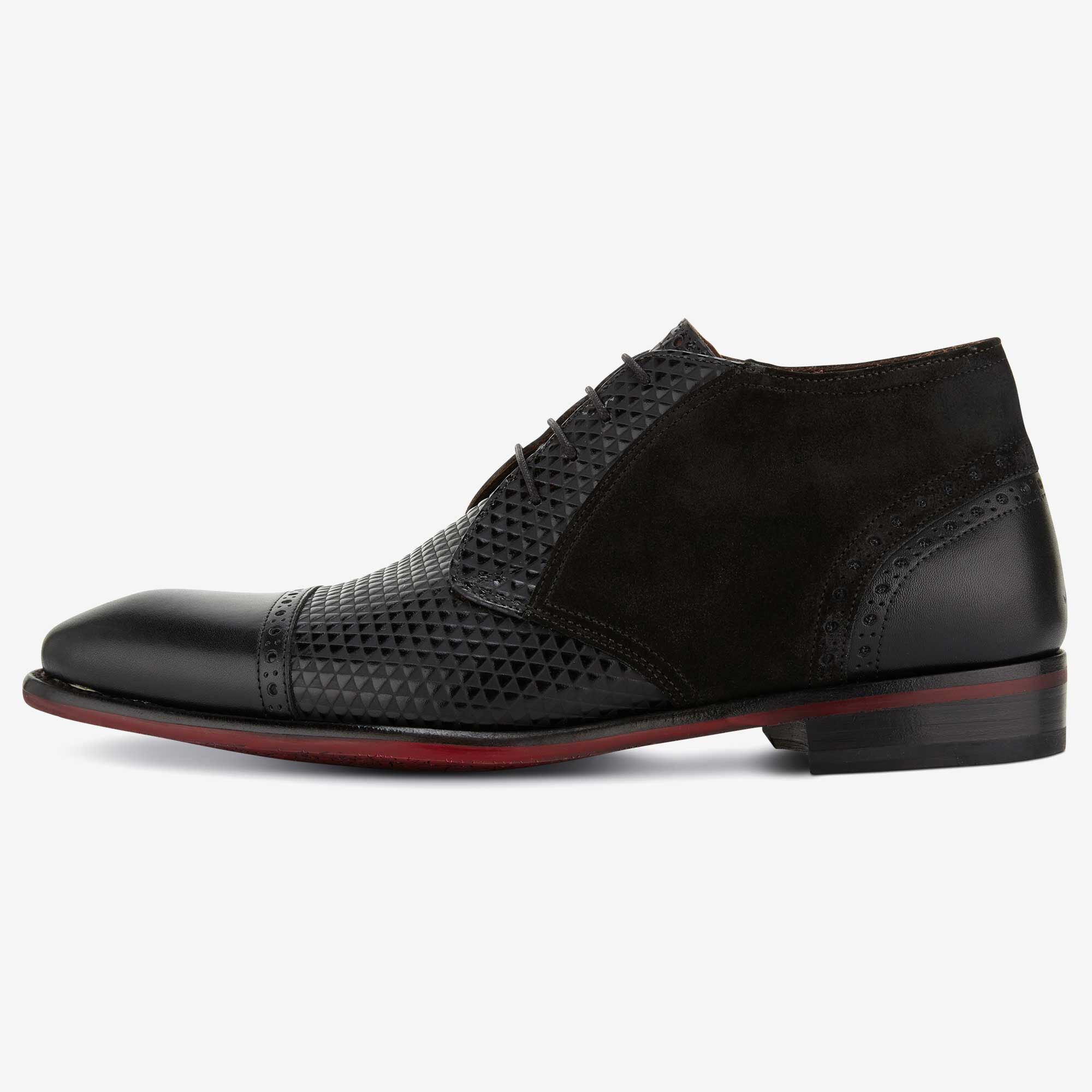 Leather men s lace boot black 10890 00 Floris van Bommel