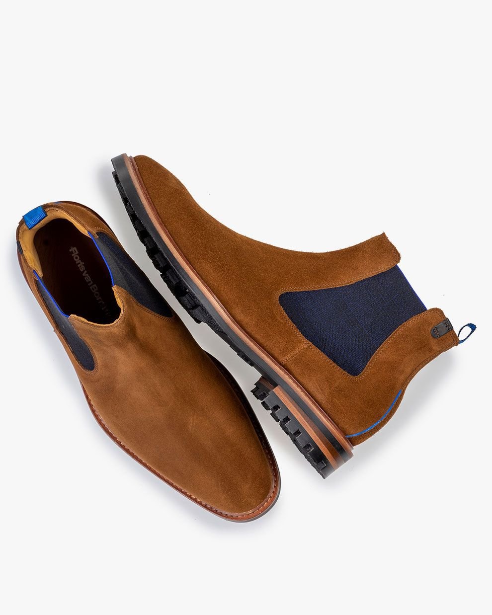 Chelsea boot suede cognac SFM-60025-23-01 | Floris van Bommel®