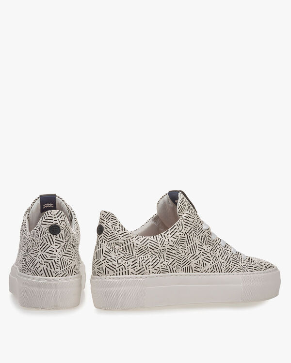 Sneaker leather black/white