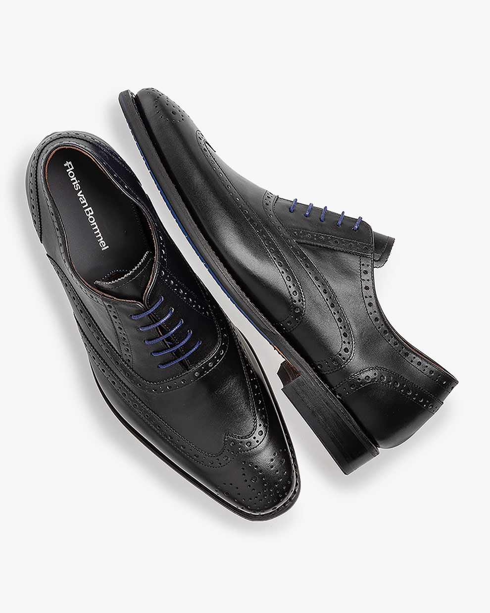 Lace up shoes men De Loper 04.06 Black Floris van Bommel