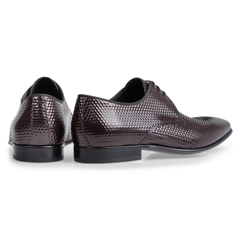 Lace shoe printed leather red