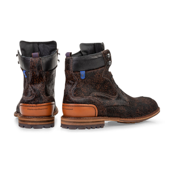 Lace boot pony brown