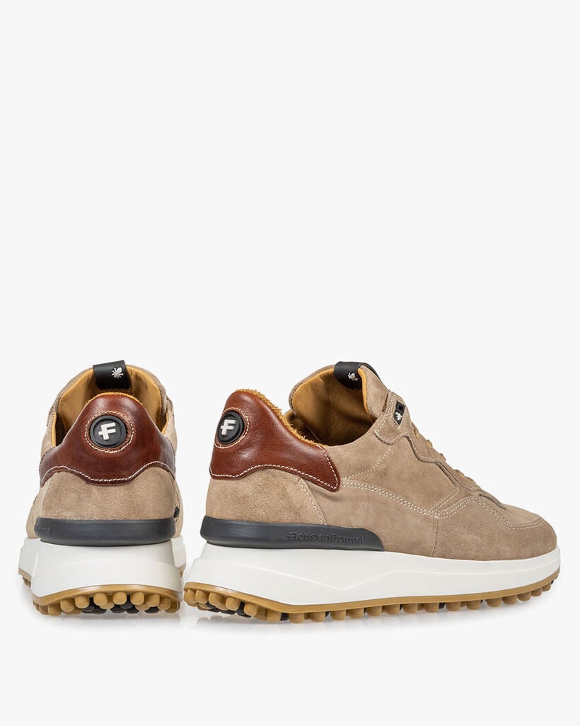Beige suede leather sneaker