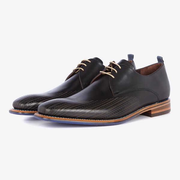 Floris van Bommel black leather men's lace-up shoe