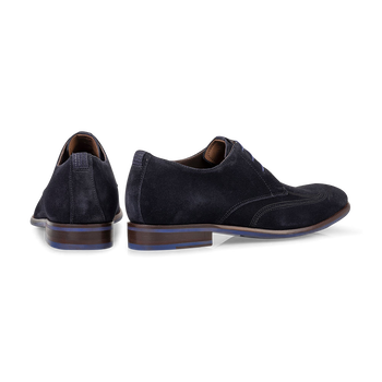 Lace shoe suede dark blue