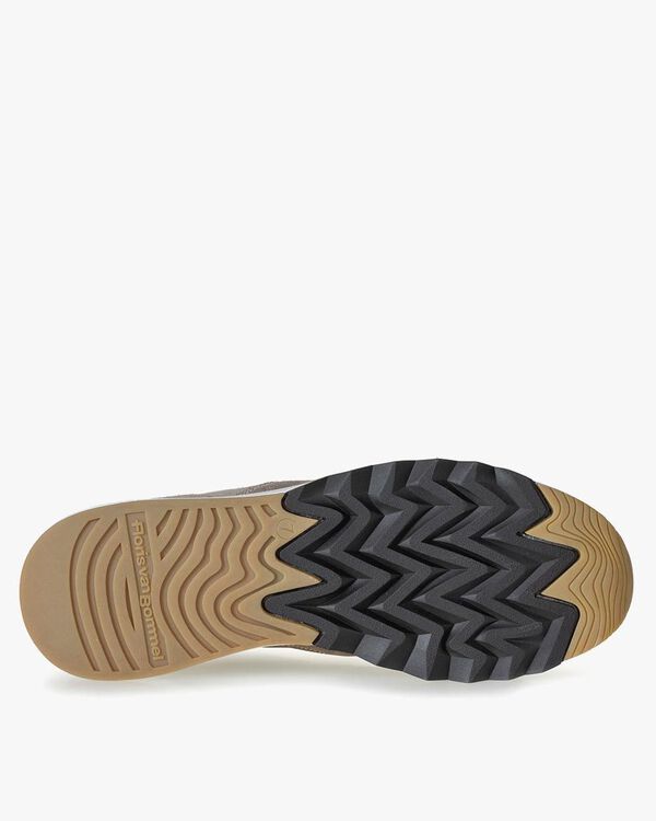 Nineti taupe suede leather