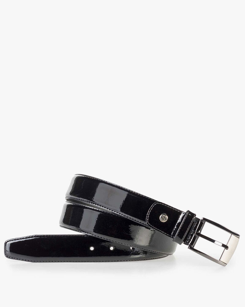 Belt patent leather black