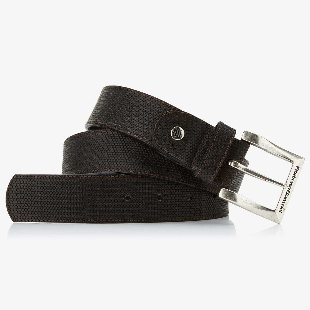 Floris van Bommel dark brown leather men’s belt