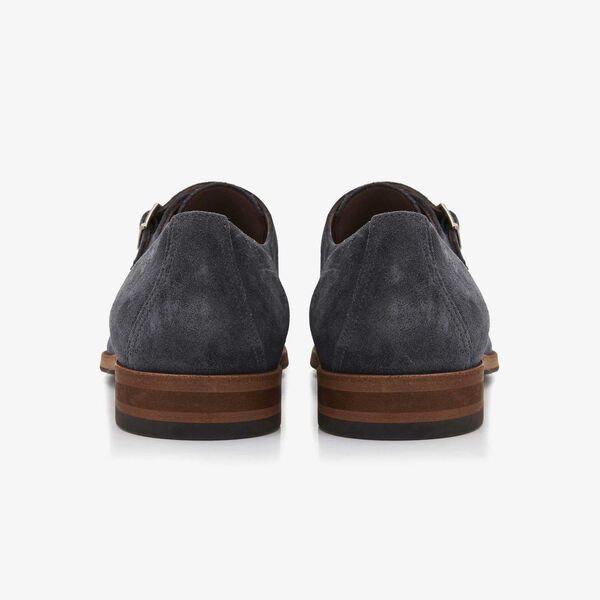 Floris van Bommel blue suede men's buckled shoe