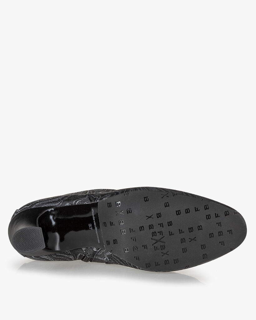 Ankle boot print black