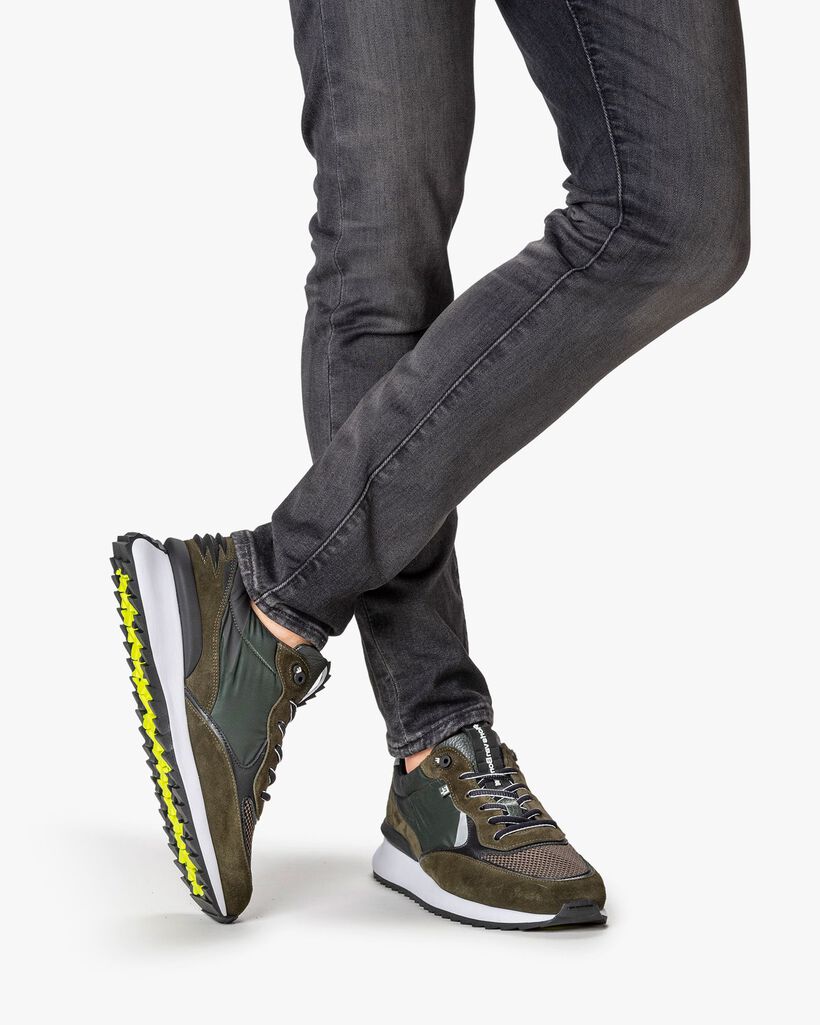 Sharki sneaker suede dark green