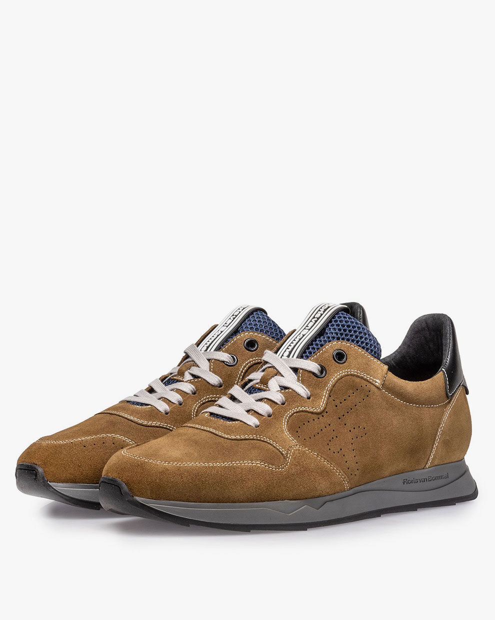 Beige suede leather sneaker 16446 19 Floris van Bommel Official