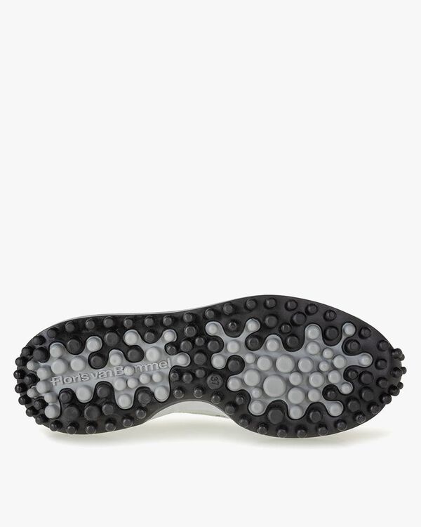 Noppi printed leather white