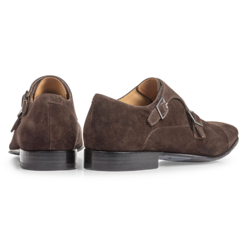 Brown suede monk