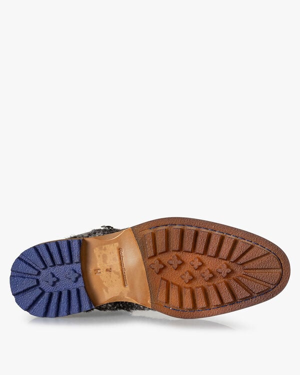 Lace boot pony off-white