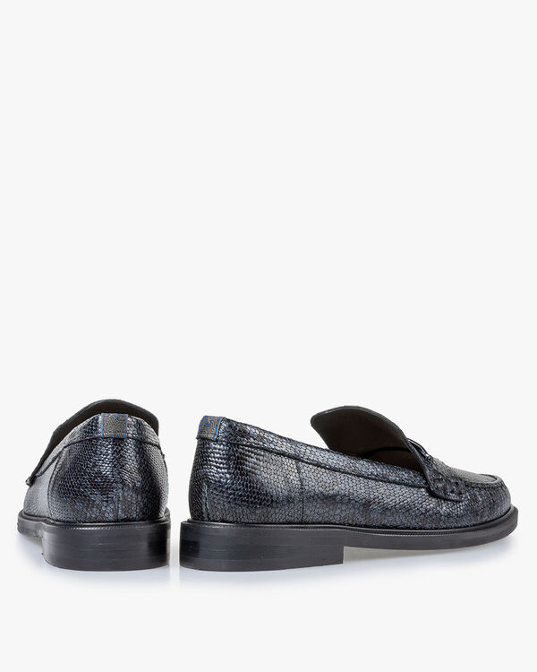 Loafer metallic print blue