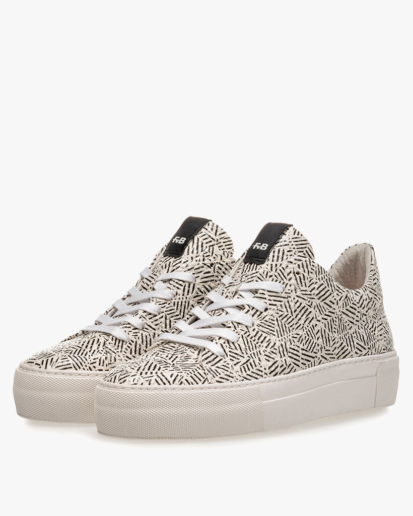 Sneaker leather black/white