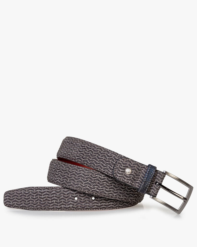Belt nubuck leather taupe