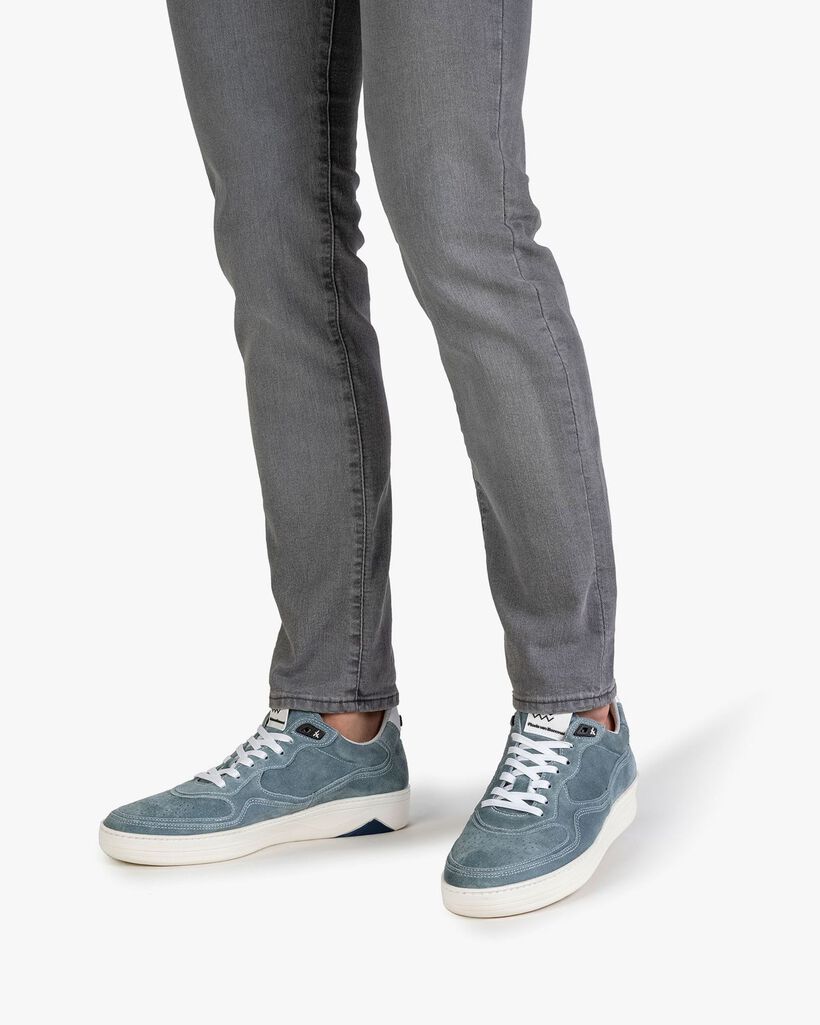 Sneaker suede leather turquoise