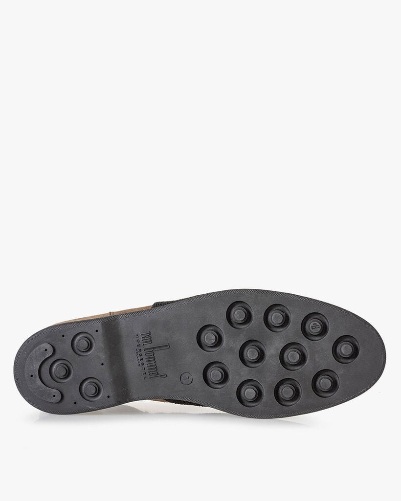 Suede leather Chelsea boot taupe