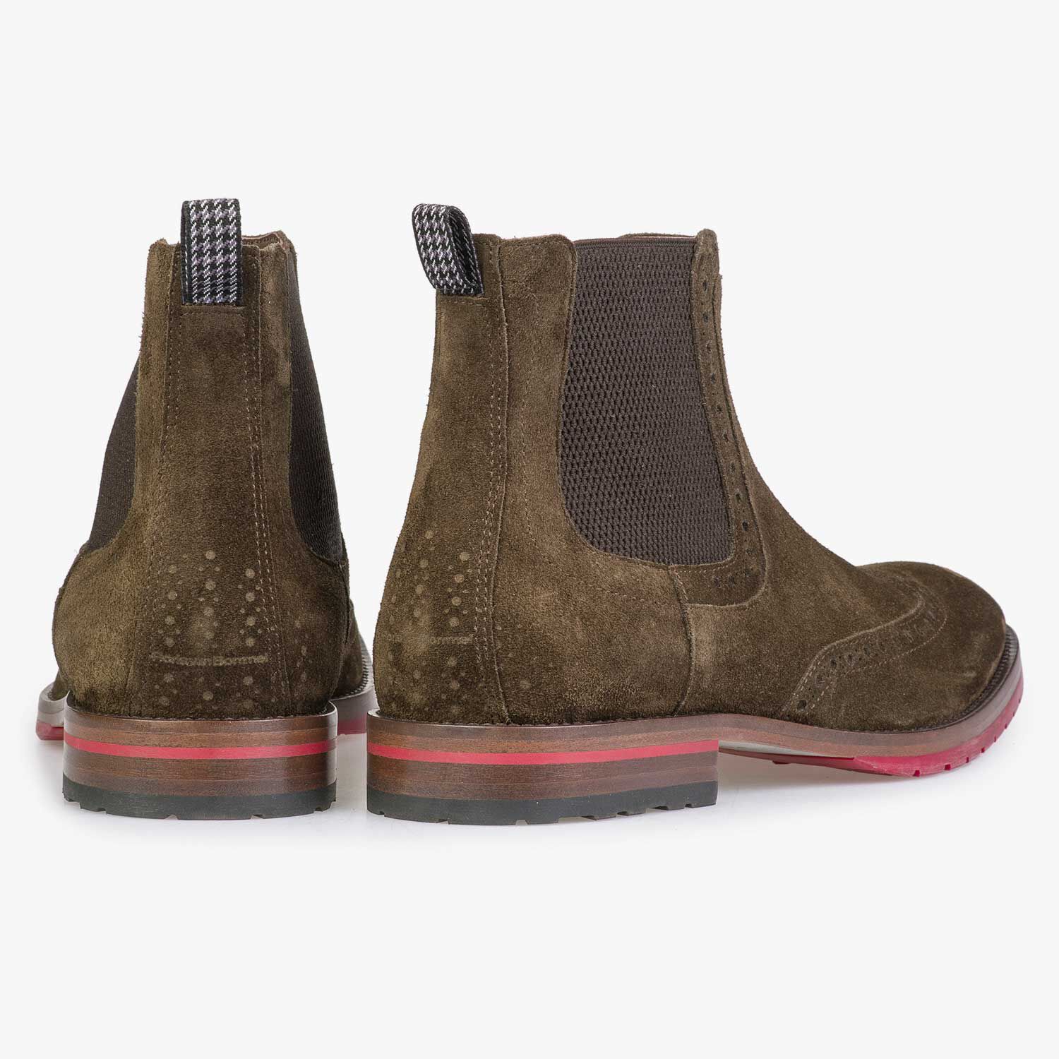 Green suede hot sale chelsea boots