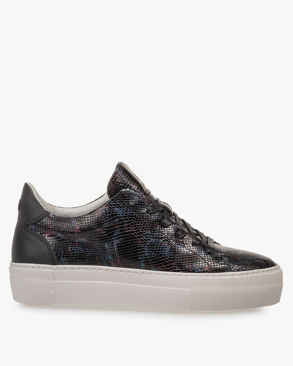Sneaker reptile print blue