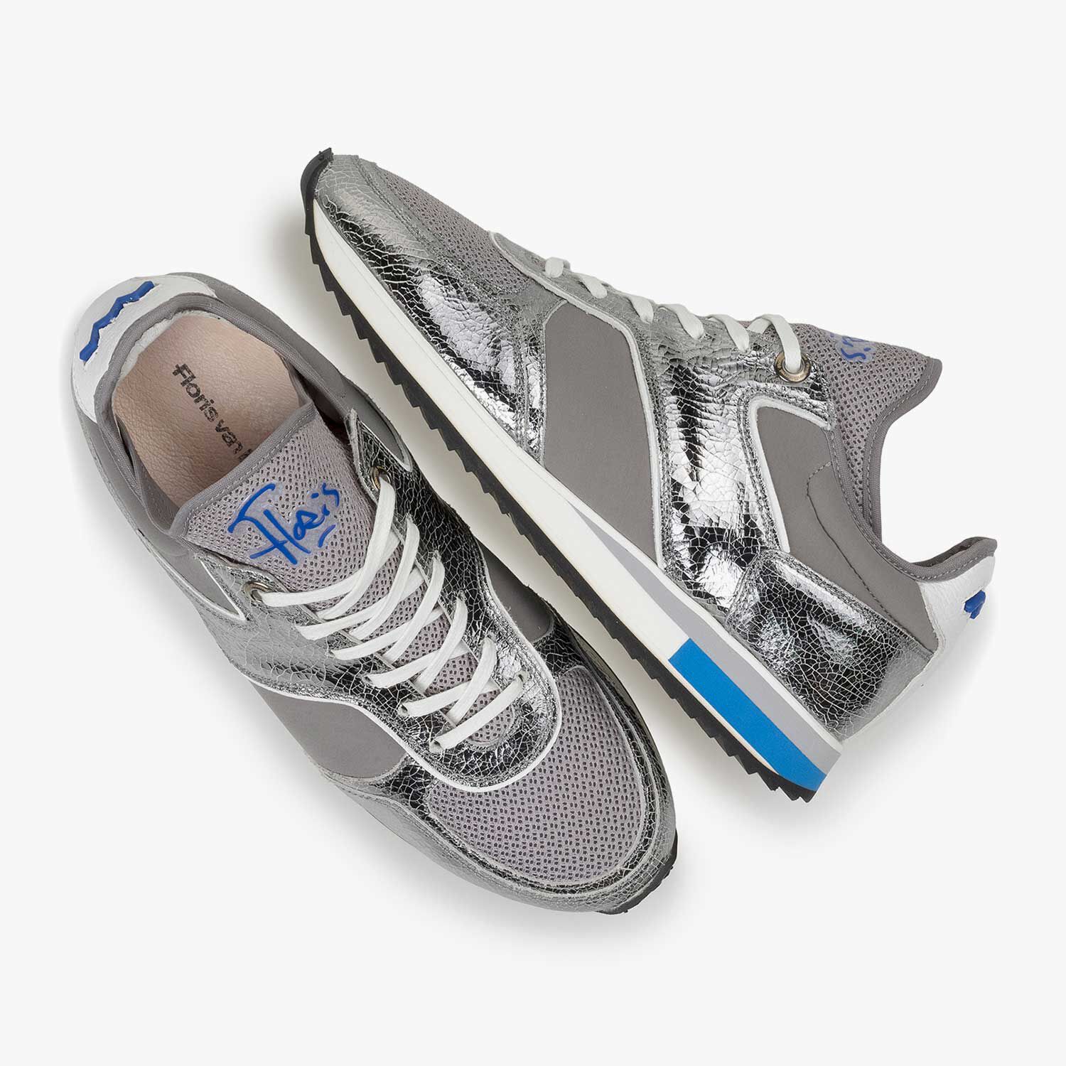 Shiny silver sneakers clearance