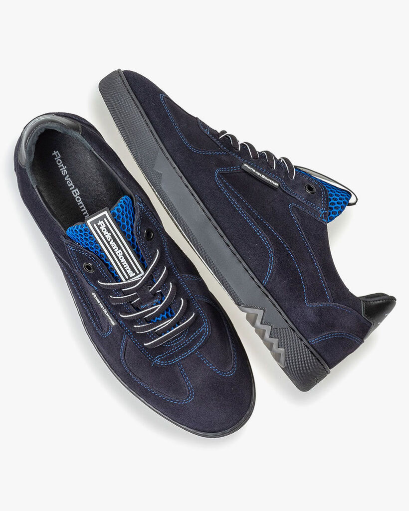 Sneaker suede leather dark blue