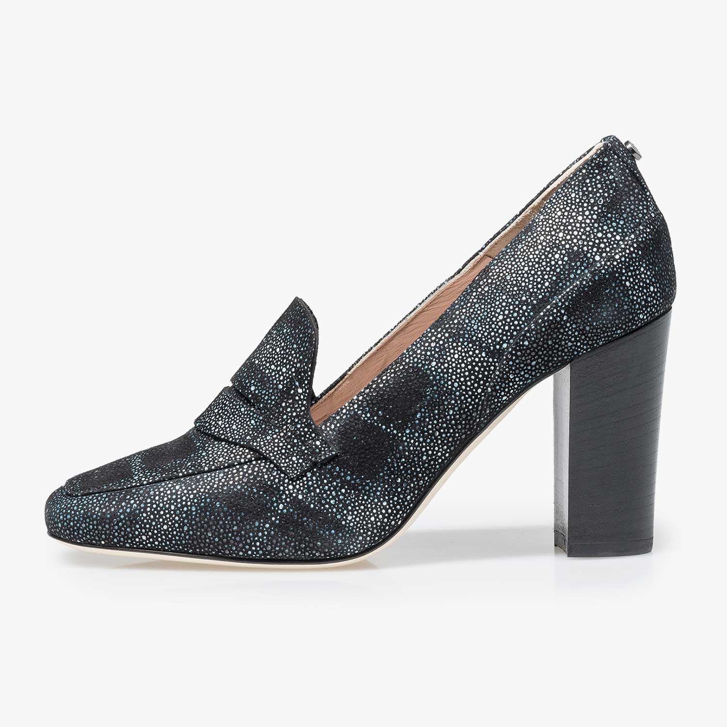 Black hotsell patterned heels