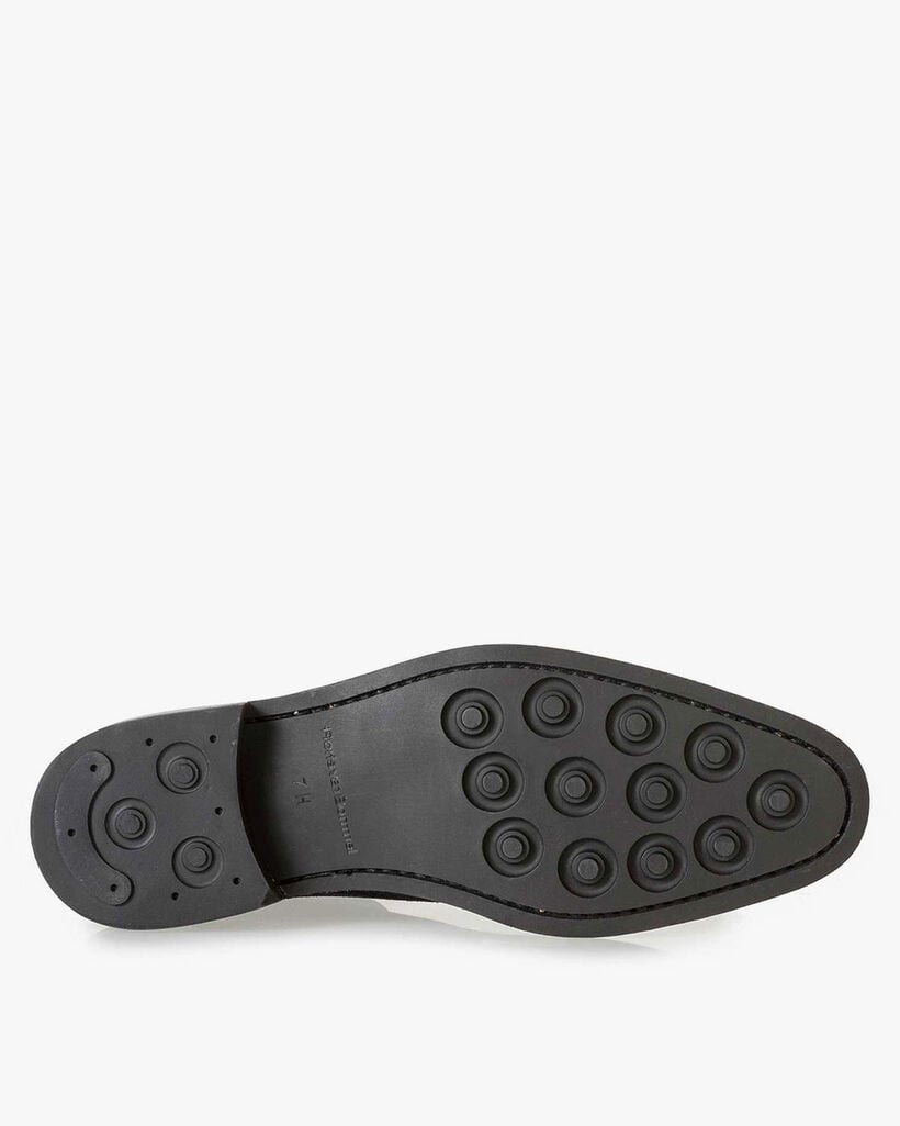 Lace boot suede leather blue