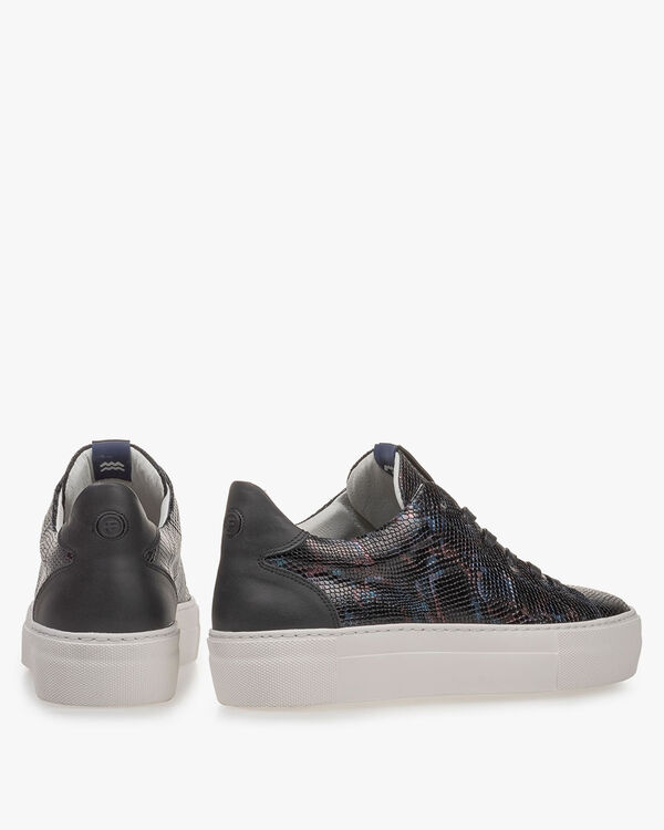 Sneaker reptile print blue