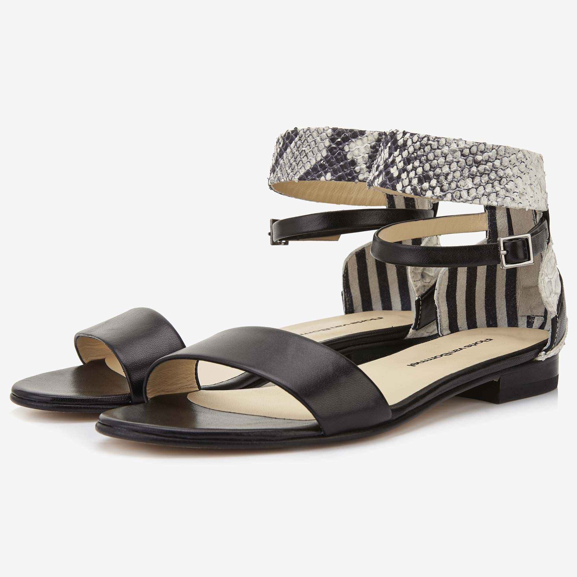 Women s sandals Floris van Bommel grey snake print women s sandal Floris van Bommel