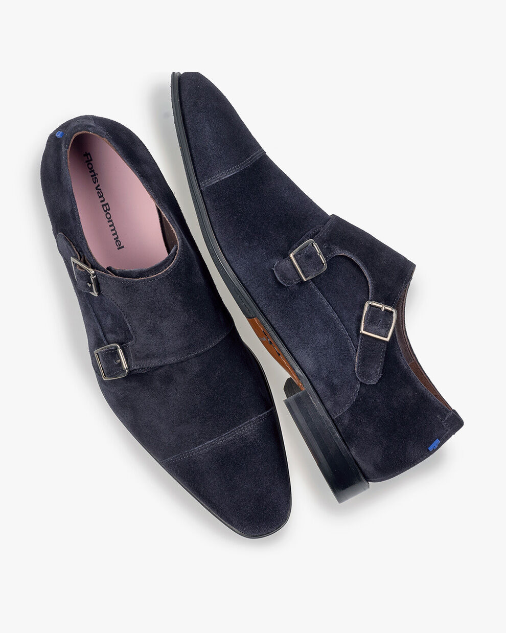 Floris van bommel blauw suede outlet