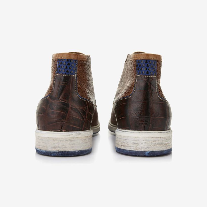 Floris van Bommel cognac leather men's lace-up boot
