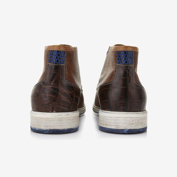 Floris van Bommel cognac leather men's lace-up boot