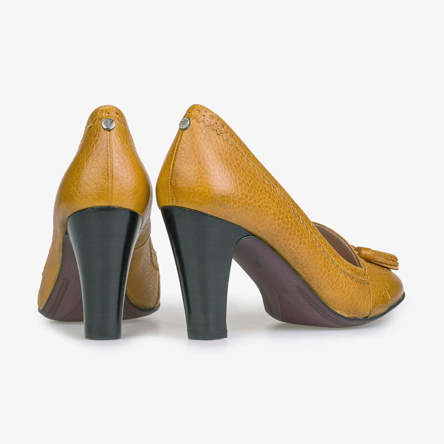 Yellow tassel heels outlet