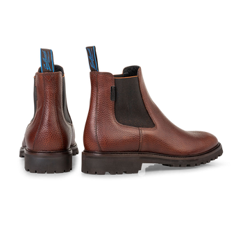 Chelsea boot printed leather cognac