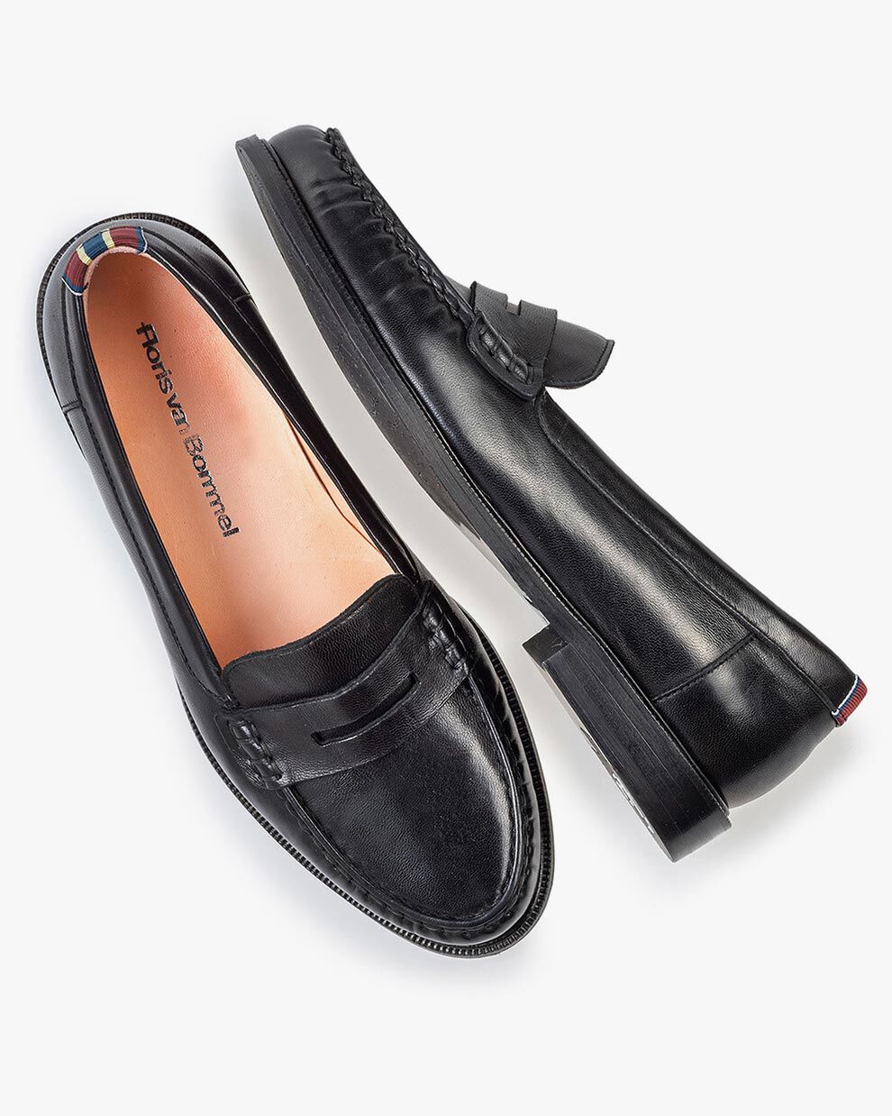 Black nappa leather loafer 85428 00 Floris van Bommel Women