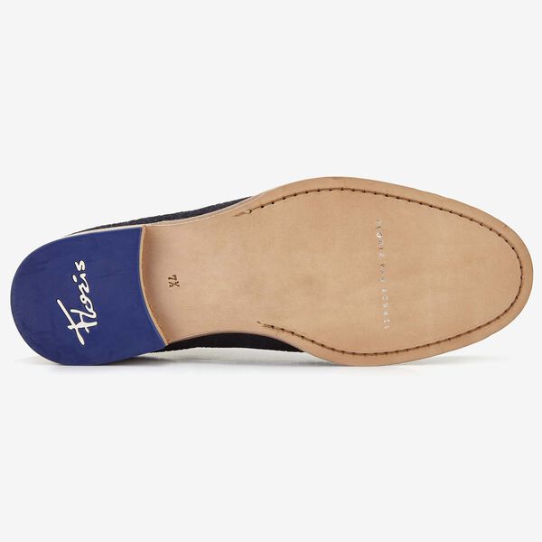 Floris van Bommel men's lace-up shoe in dark blue snake PrintSuede