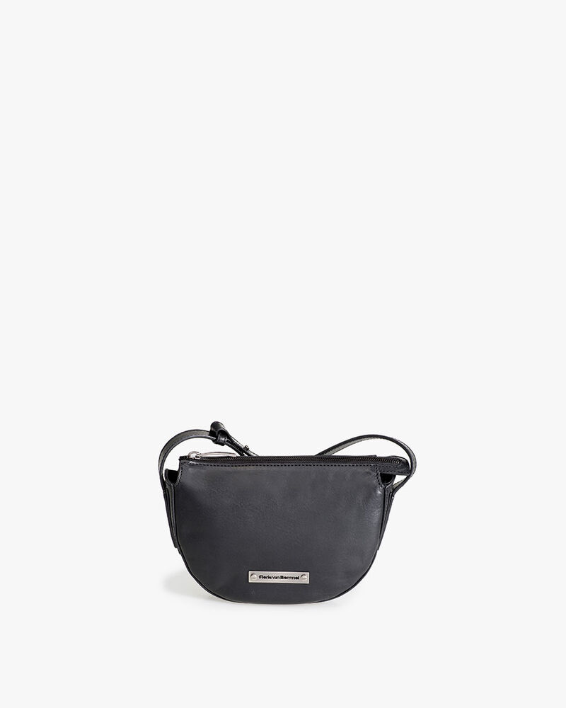 Black leather cross body bag
