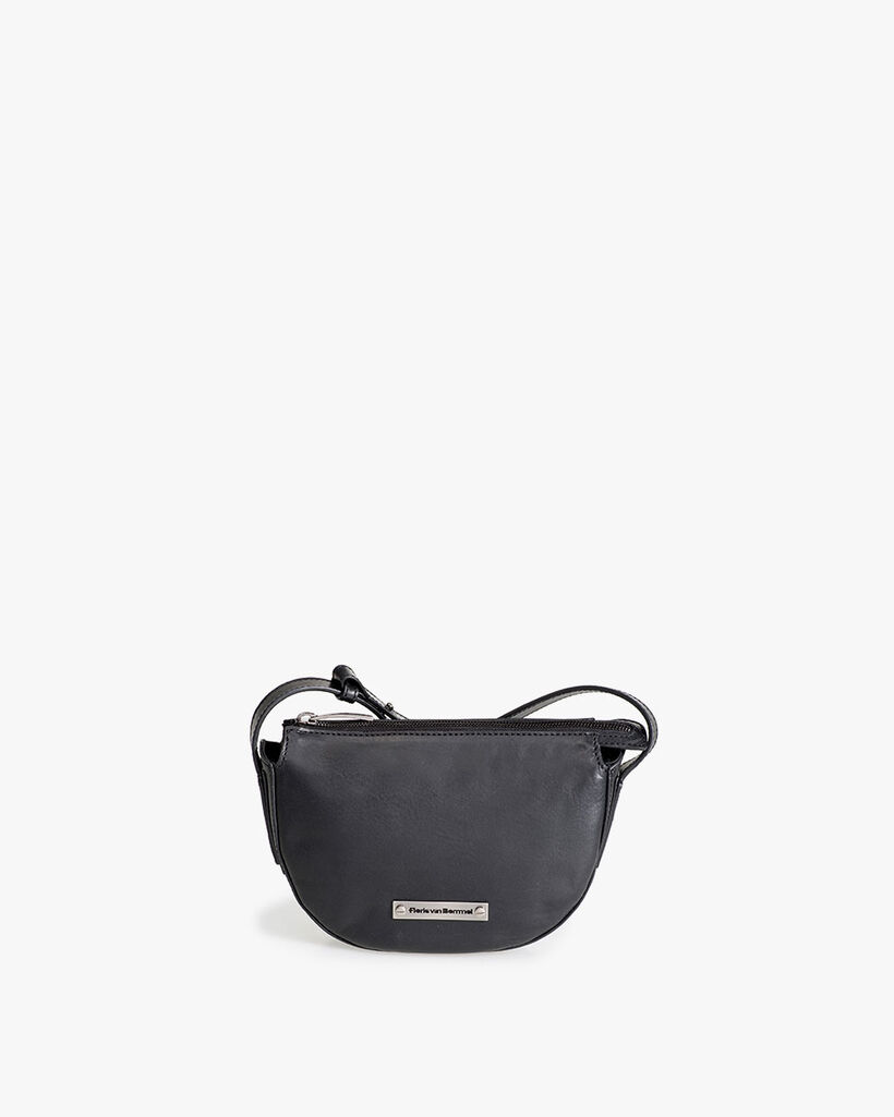 Black leather cross body bag