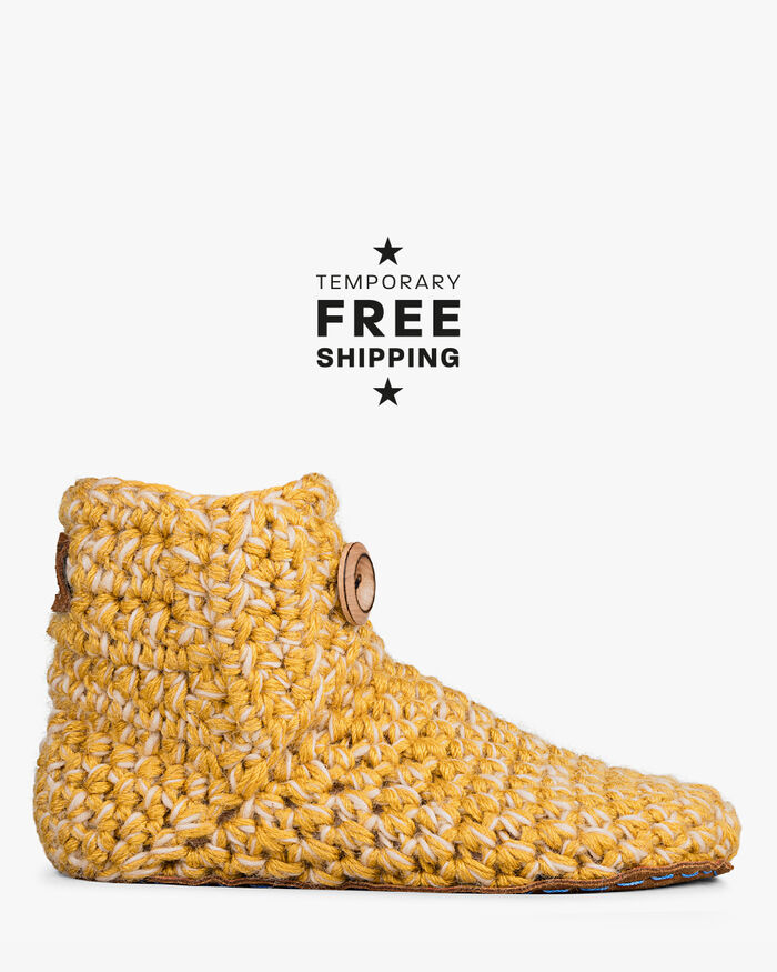 Kingdom of Wow home slippers ocher