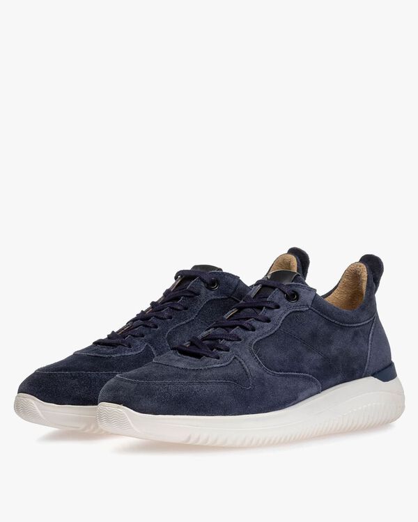 Sneaker suede leather blue