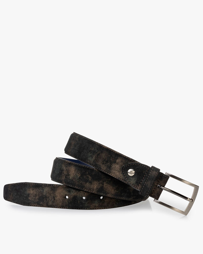 Belt suede dark green