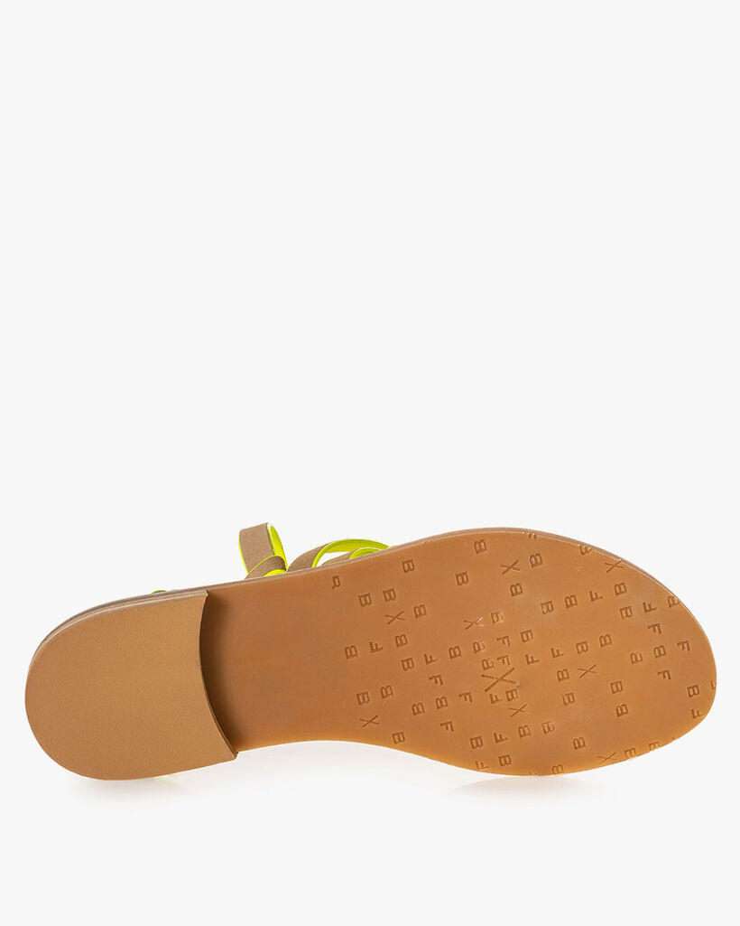 Sandal suede leather beige