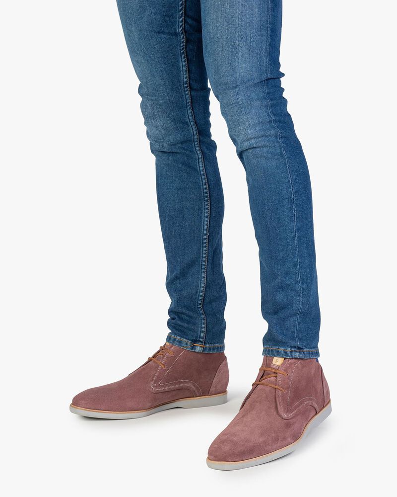 Boot suede leather pink