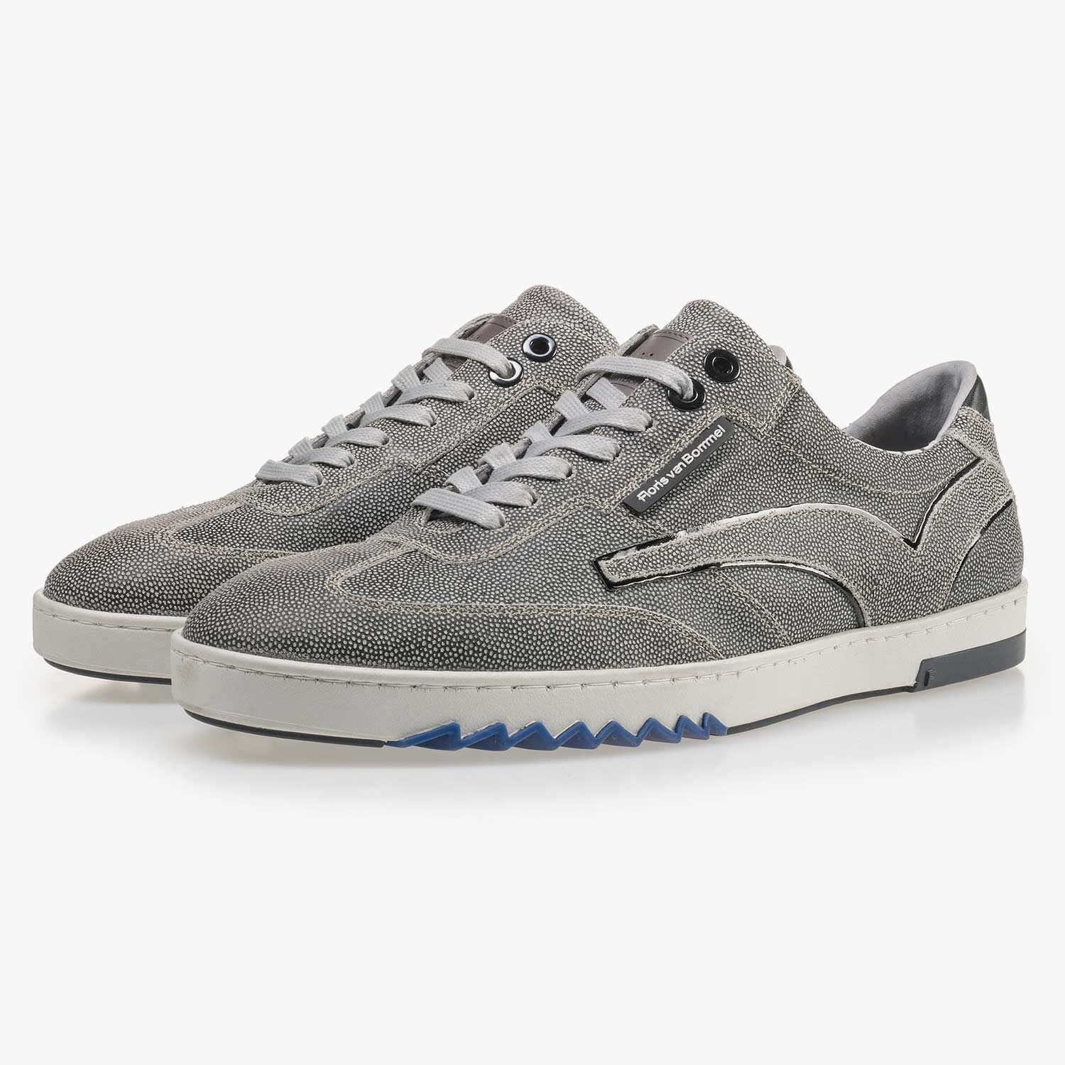Men s sneakers Grey suede leather sneaker Floris van Bommel