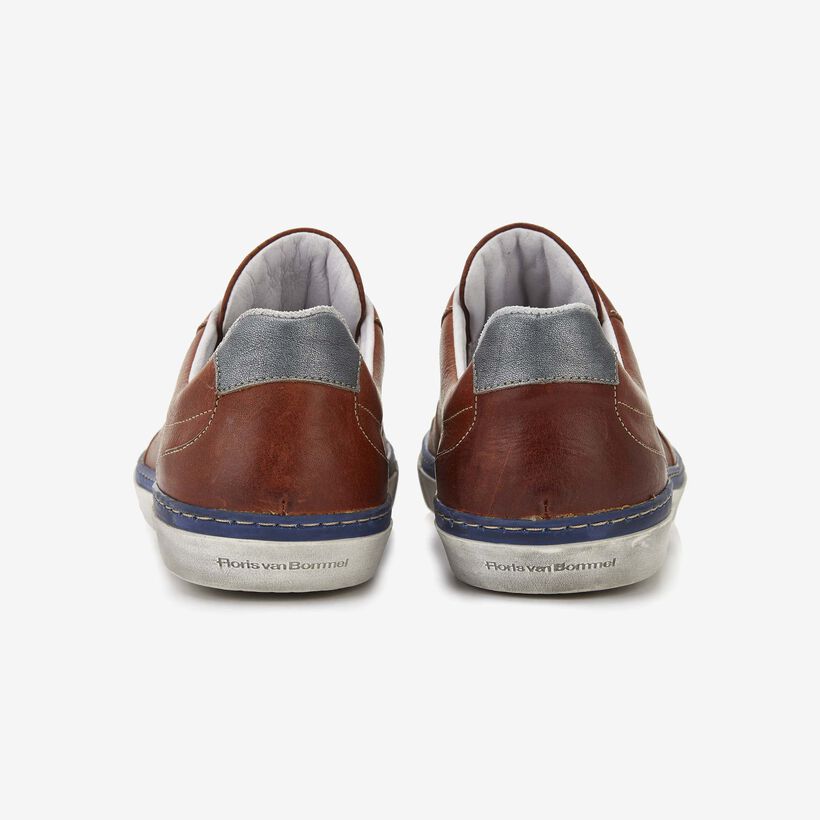 Floris van Bommel cognac coloured leather men's sneaker