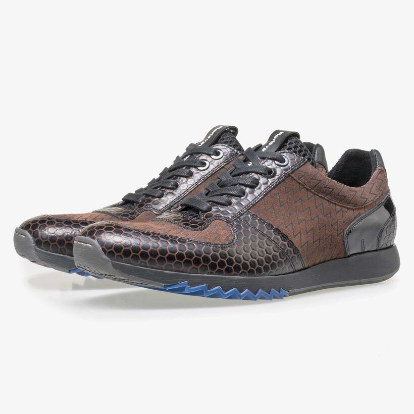 Floris van Bommel men’s brown leather sneaker