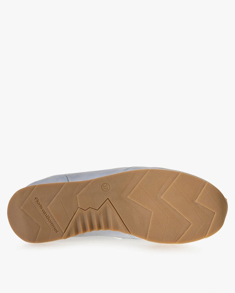 Sneaker nubuck leather light blue